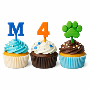 Pack 6x Toppers Custom for Cupcakes in 3D Printing